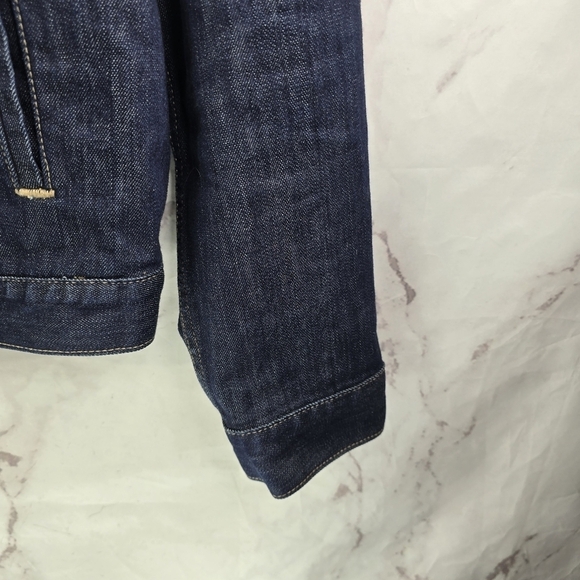 Bonobos Denim Jacket Mens Size Large Dark Wash The Jean Trucker Indigo - Picture 4 of 13